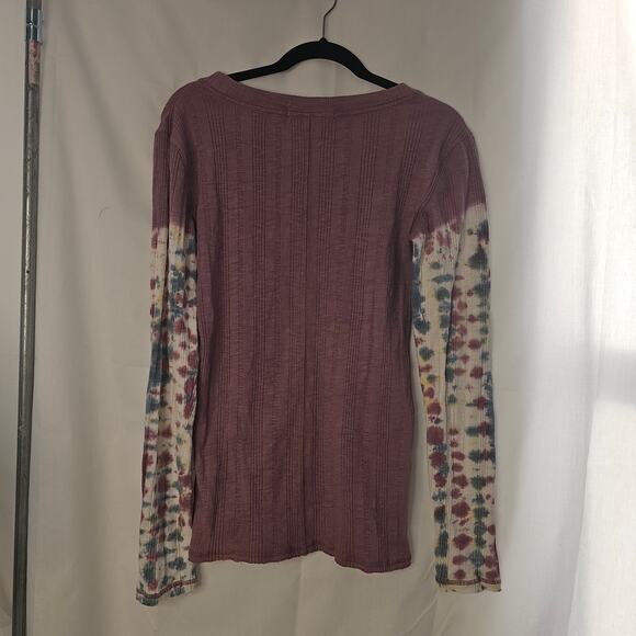 Free People Big Sur Tie Dye Long Sleeve Tee. Misty Mountain Color size Large - Picture 9 of 9